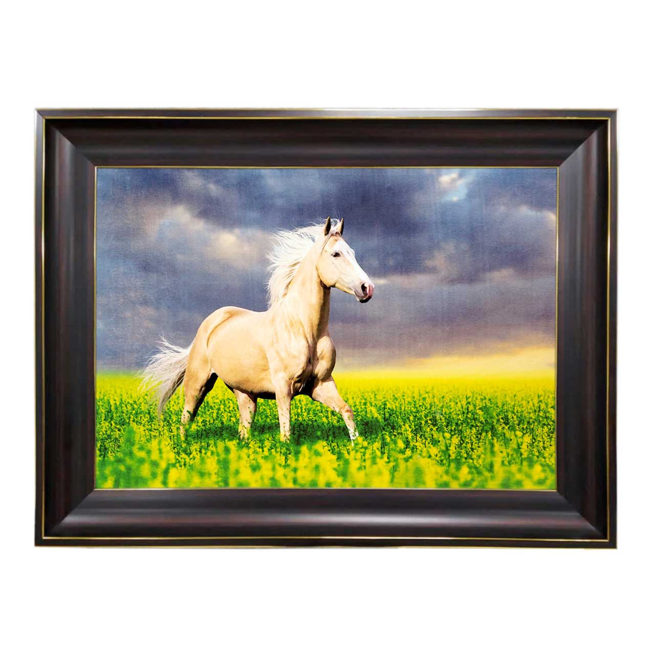 تابلو فرش چاپی طرح اسب کد 14010 سایز 60×40 سانتی متری