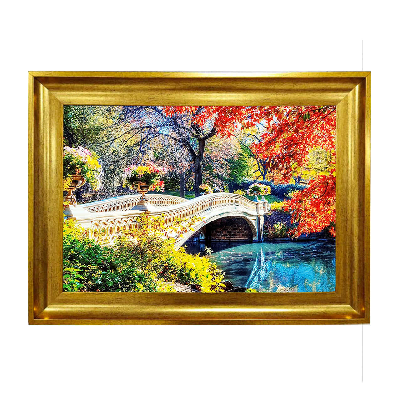 تابلو فرش چاپی طرح رودخانه کد 10011 سایز 50×50 سانتی متری