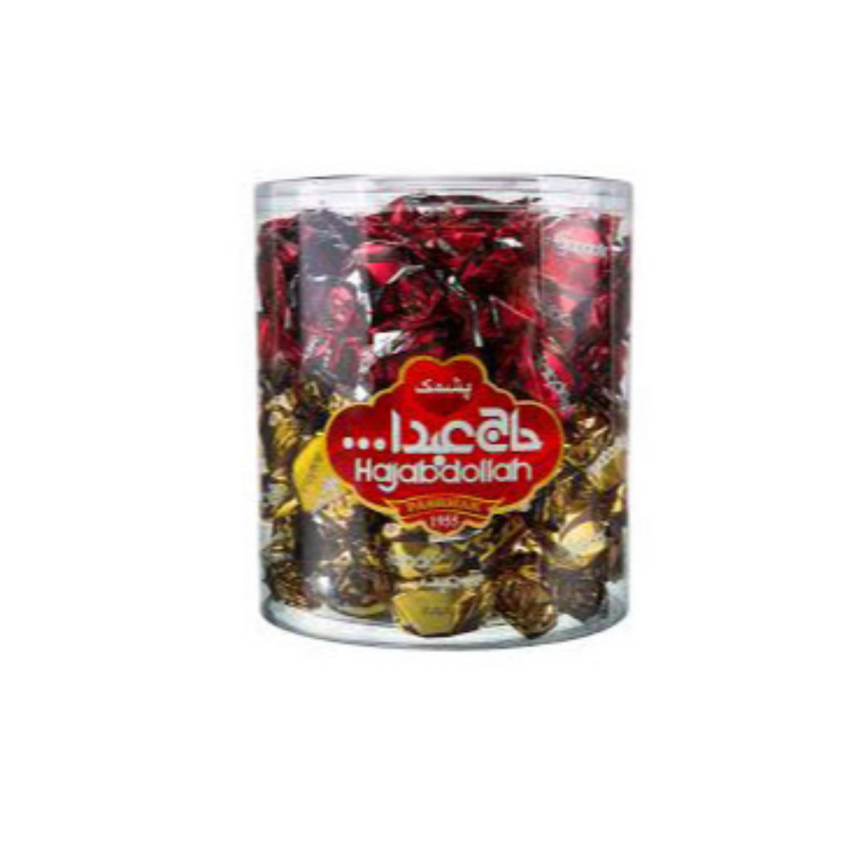 پشمک لقمه ای وانیلی با روکش شیری و کاکائویی حاج عبدالله 1000 گرمی