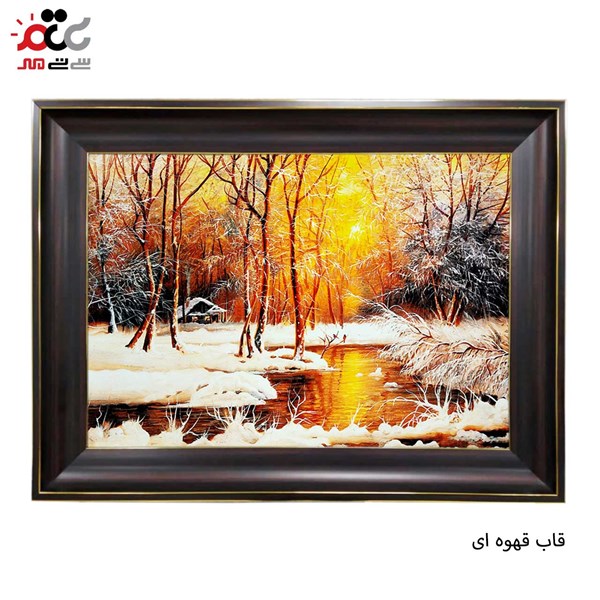 تابلو فرش چاپی طرح رودخانه کد 10252 سایز 50×35 سانتی متری