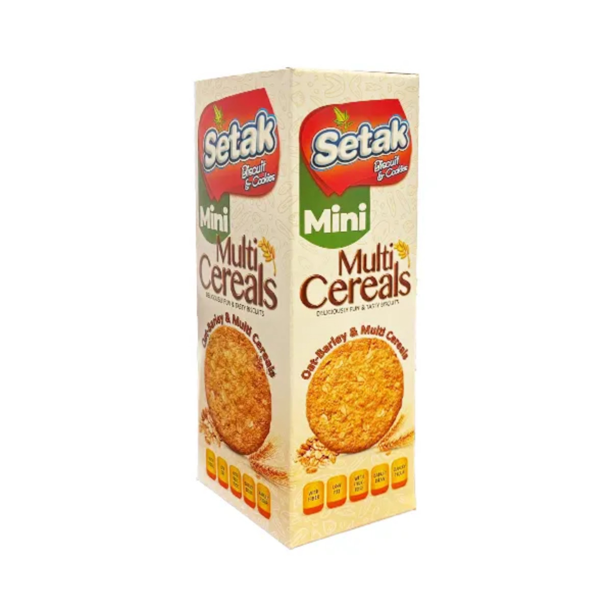 بیسکویت سبوس دار چند غله  مینی ساده ستاک 140 گرمی