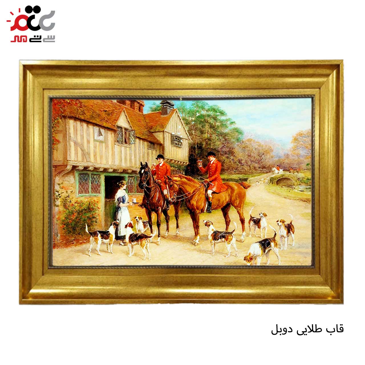 تابلو فرش چاپی طرح شکار کد 11080 سایز 60×40 سانتی متری