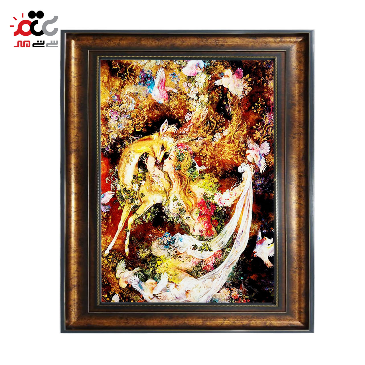 تابلو فرش چاپی طرح مینیاتوری کد 16006 سایز 50×100 سانتی متری