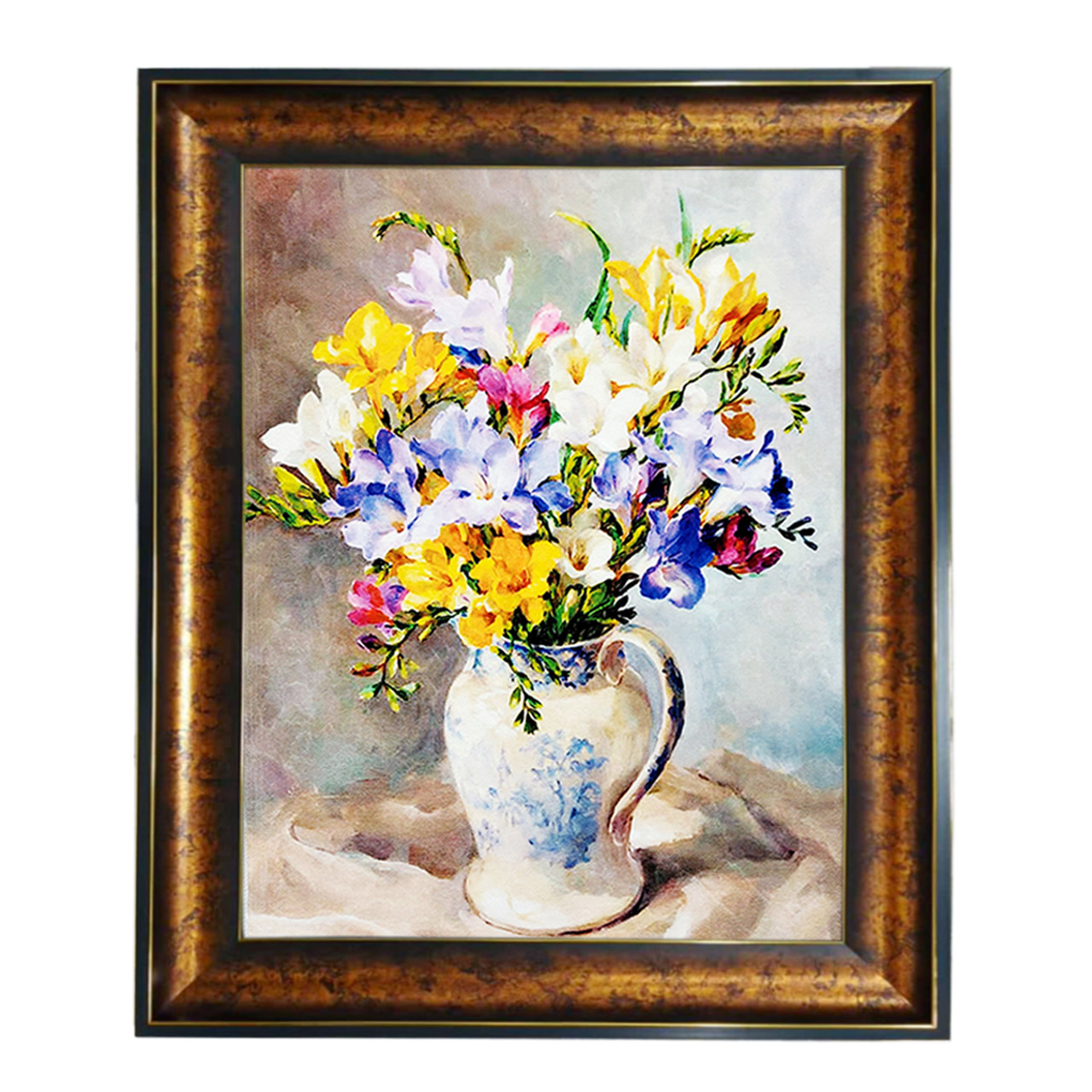 تابلو فرش چاپی طرح گل کد 12310 سایز 100×50 سانتی متری