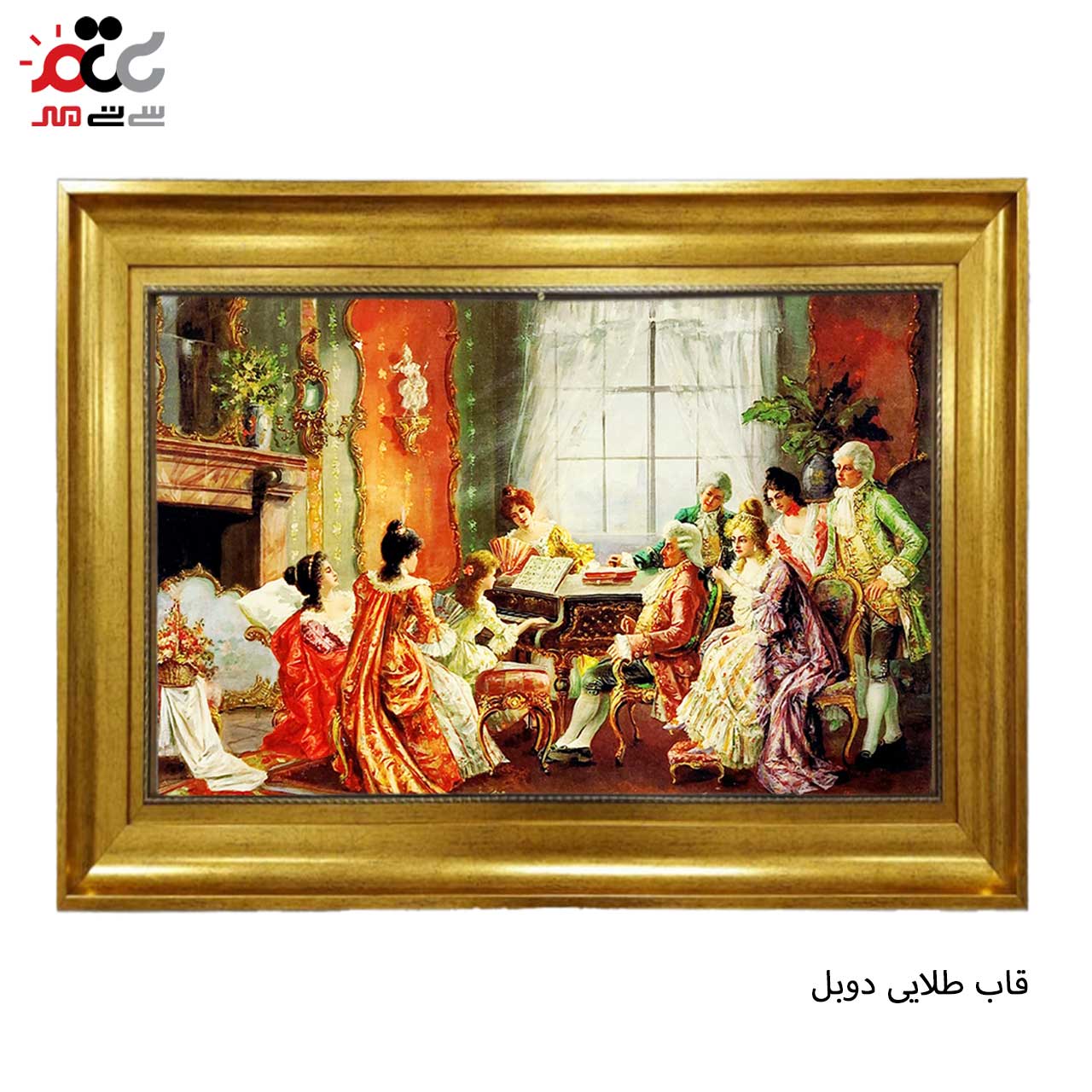 تابلو فرش چاپی طرح نوازنده کد 11027 سایز 60×40 سانتی متری