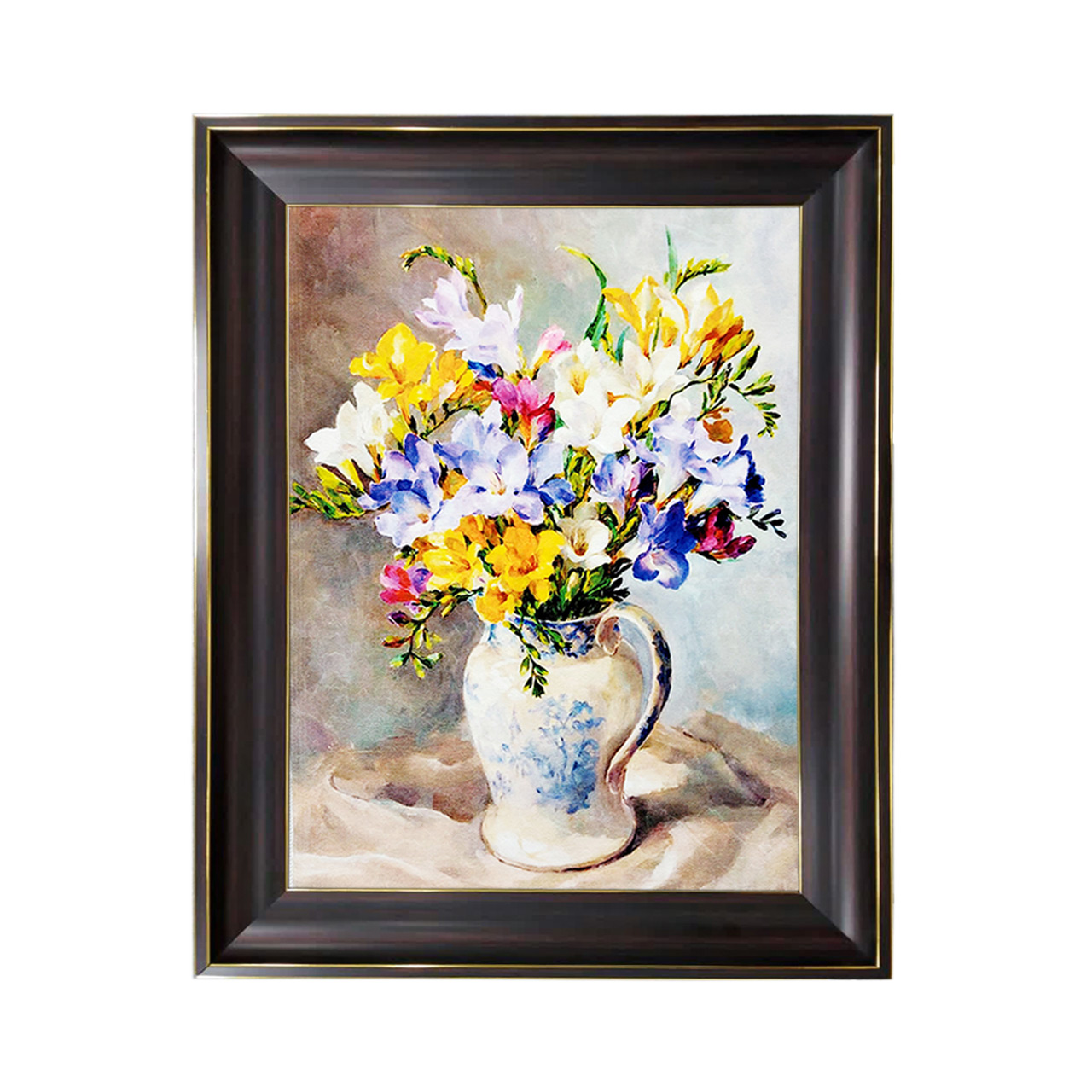 تابلو فرش چاپی طرح گل کد 12310 سایز 60×40 سانتی متری