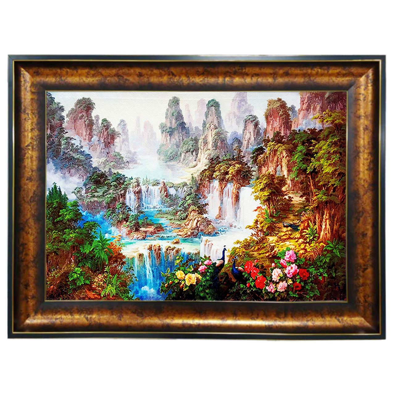 تابلو فرش چاپی طرح منظره کد 10281 سایز 100×50 سانتی متری