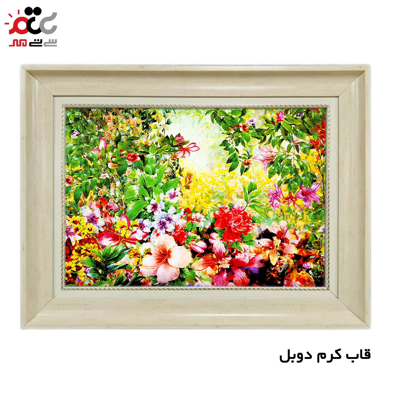 تابلو فرش چاپی طرح گل کد 12029 سایز 50×50 سانتی متری