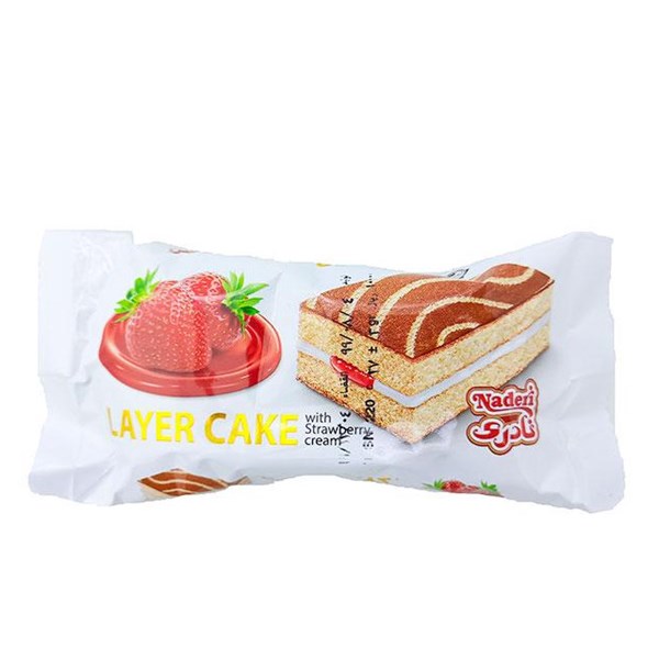 کیک لایه توت فرنگی نادری 25 گرمی