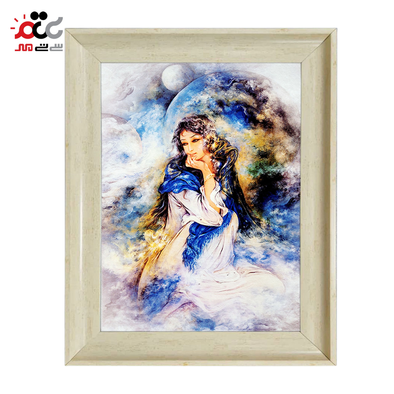 تابلو فرش چاپی طرح مینیاتوری کد 16001 سایز 50×50 سانتی متری