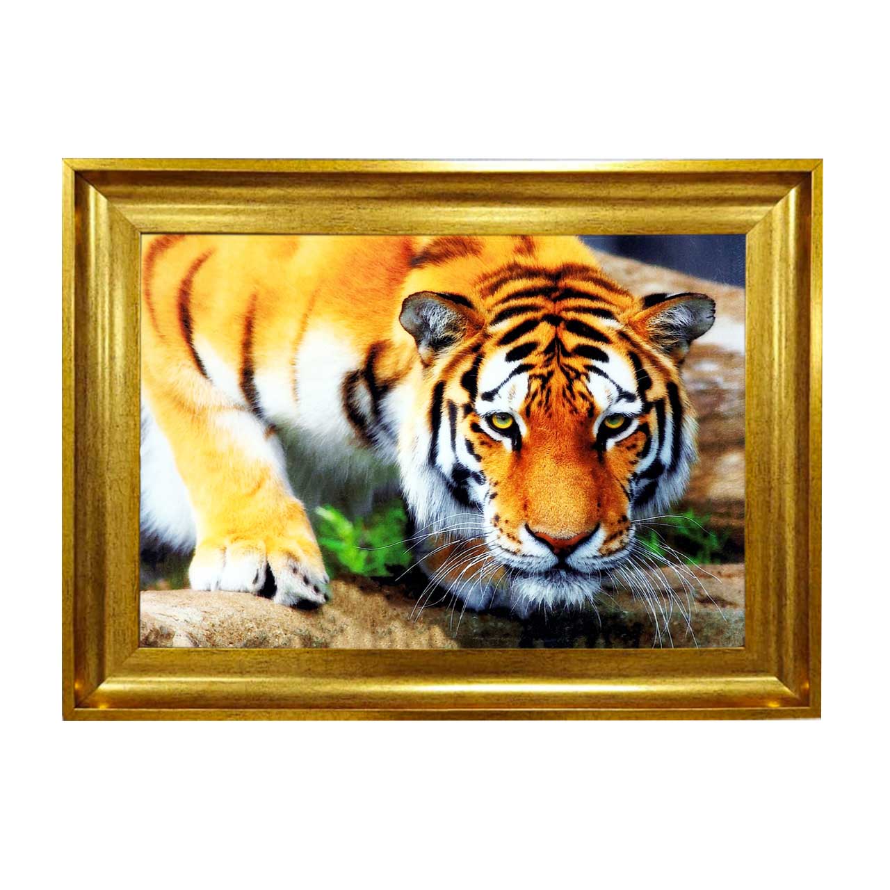 تابلو فرش چاپی طرح ببر کد 14049 سایز 50×50 سانتی متری