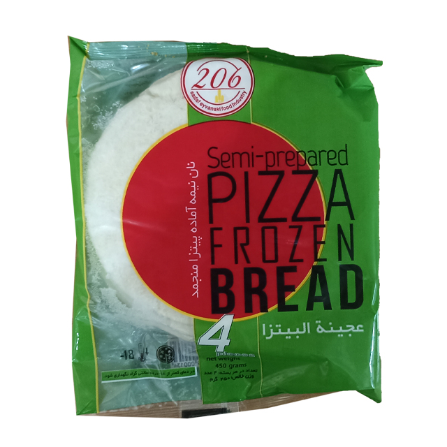 نان نیمه آماده پیتزا 260 بسته 4 عددی