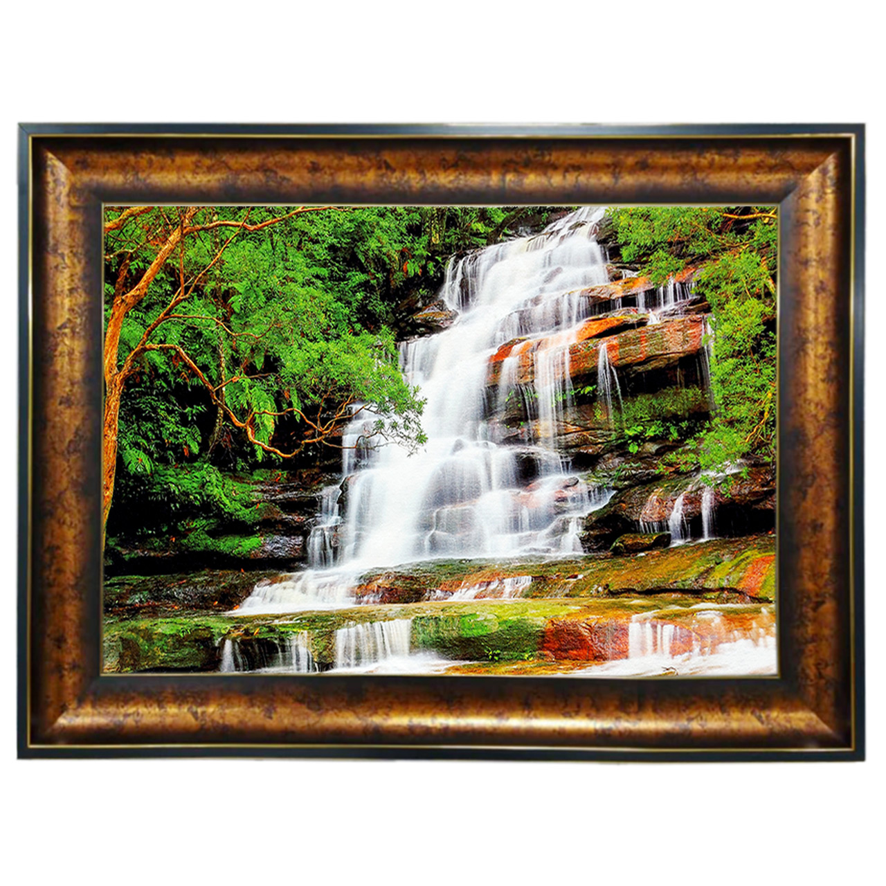 تابلو فرش چاپی طرح آبشار کد 10203 سایز 100×50 سانتی متری