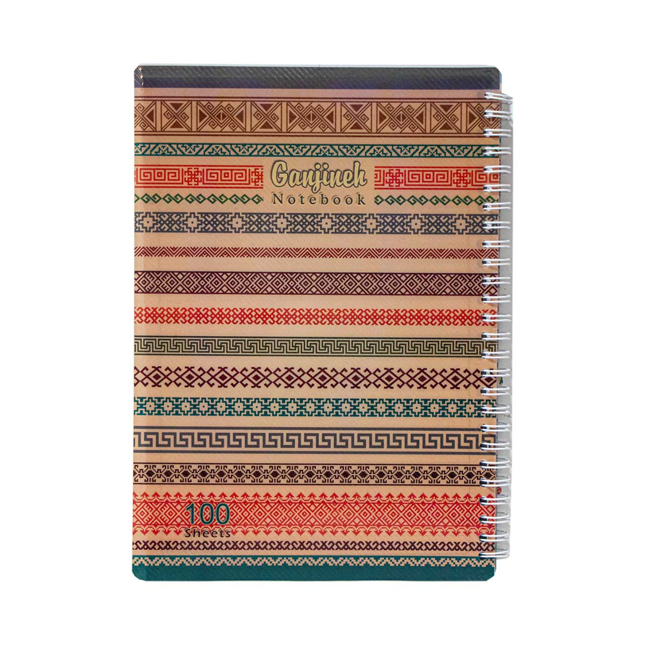  دفتر سیمی 100 برگ فنر دوبل گنجینه