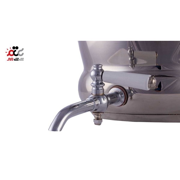 ست کتری و قوری شیردار ساده دسته استیل مدل یاسمن کد 305