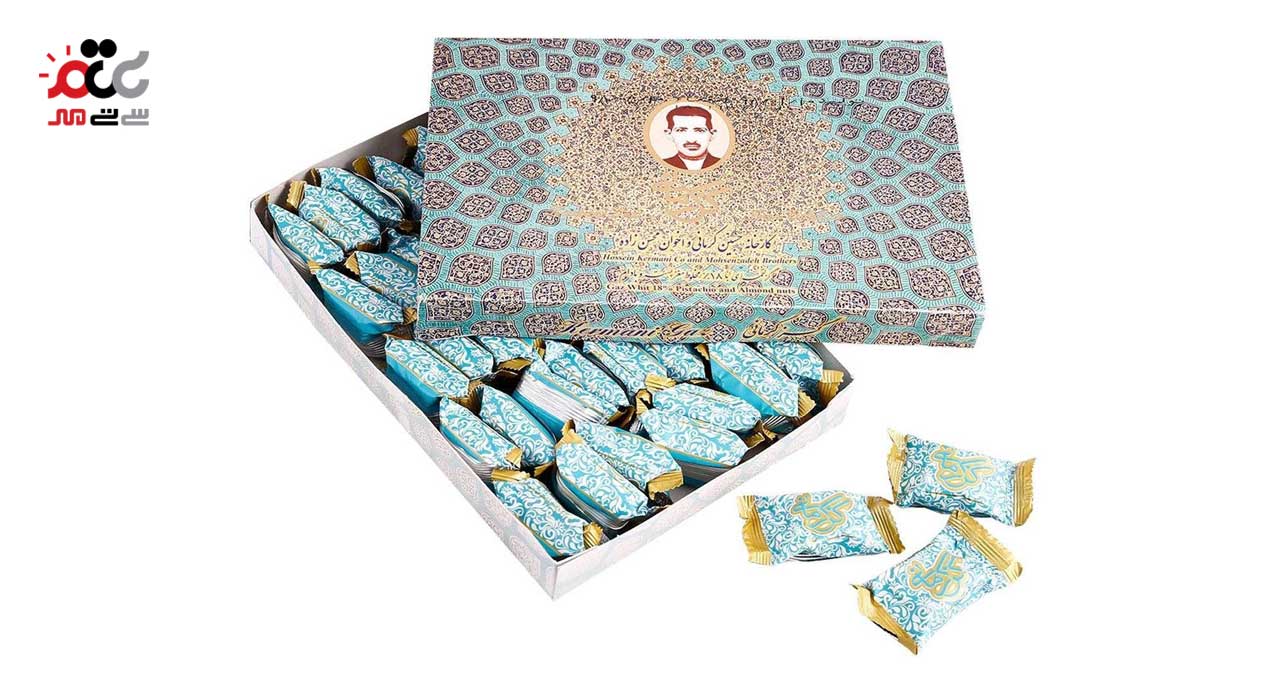 گز لقمه ای 18% مخلوط پسته و بادام کرمانی 450 گرمی