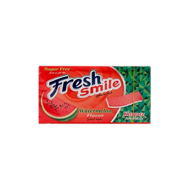 خرید آدامس بدون شکر هندوانه ای فرش اسمایل 7 عددی