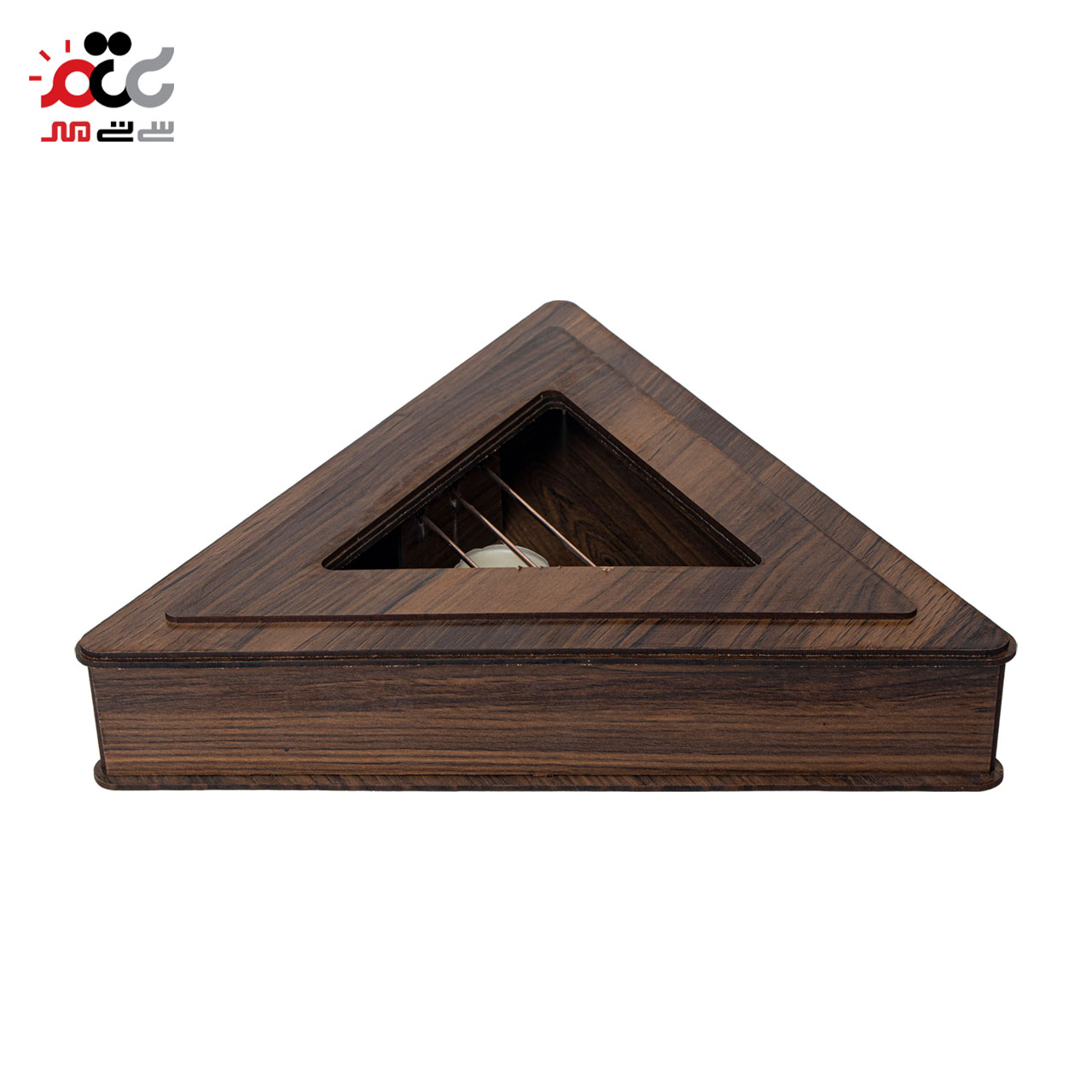 باکس چای چوبی مدل وارمر دار طرح مثلث بسته 2 عددی