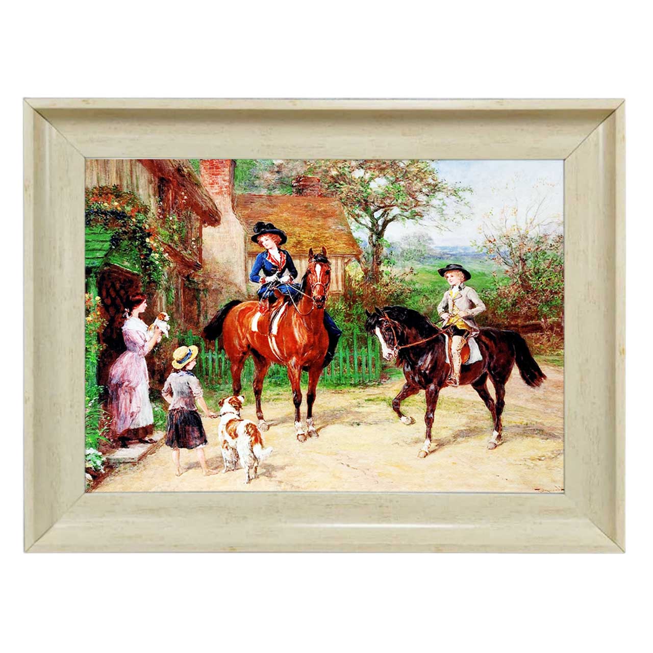 تابلو فرش چاپی طرح کلبه کد 11077 سایز 70×50 سانتی متری