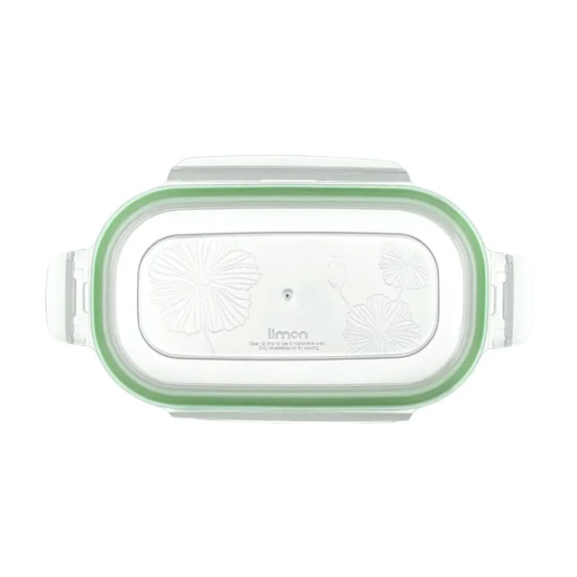 ظرف شیشه ای لیمون مدل بیضی درب دار 2200 میلی لیتری