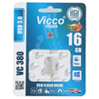 (گارانتی مادام العمر رایانه نوین سگال) نقره ای Vicco man VC380 S USB3.0 Flash Memory - 16GB