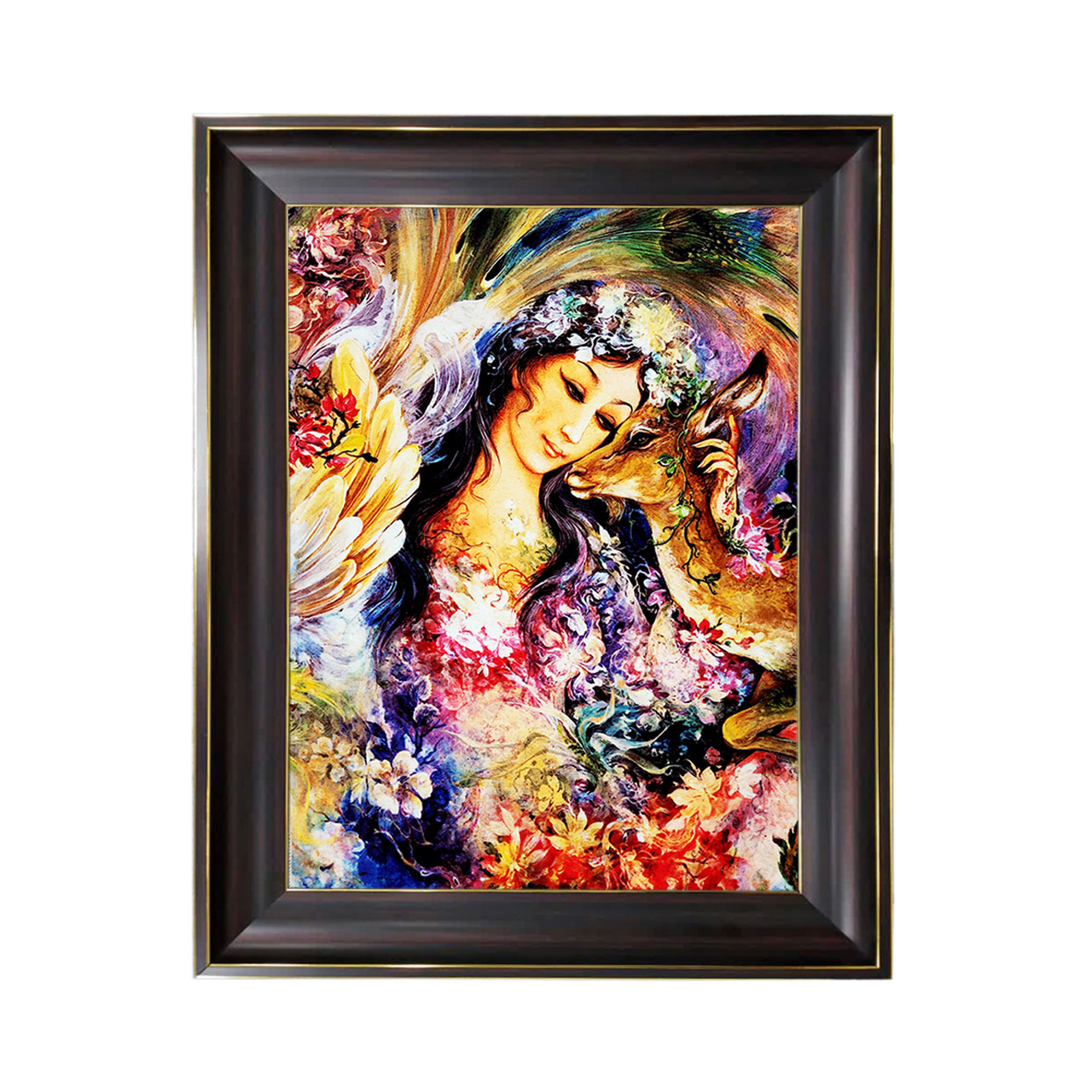 تابلو فرش چاپی طرح مینیاتوری کد 16028 سایز 40×60 سانتی متری