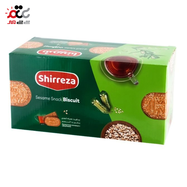 بیسکویت عصرانه کنجدی شیررضا 1100 گرمی