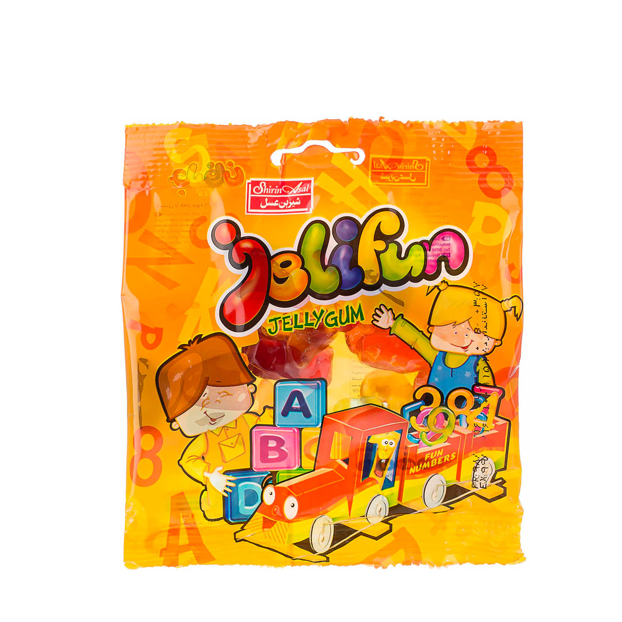 پاستیل میوه ای شیرین عسل مدل فان نامبرز 60 گرمی