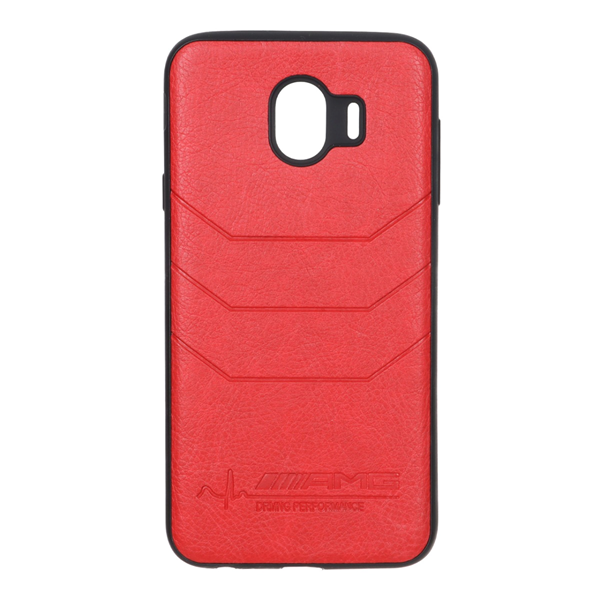 قاب طرح چرم AMG مدل Samsung Galaxy J4 / J400 - قرمز