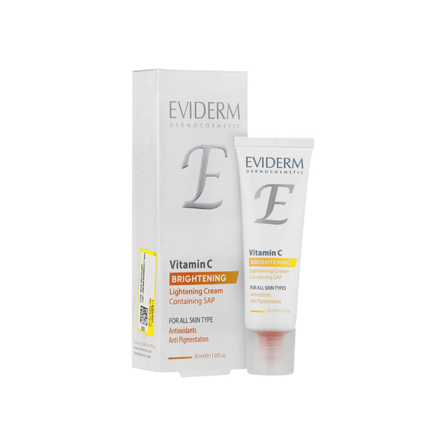 کرم مرطوب کننده و روشن کننده اویدرم حاوی ویتامین سی 30 میلی لیتری