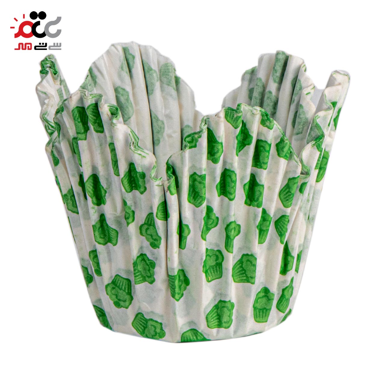 کپسول کاغذی کاپ کیک مدل گل طرح خال خالی