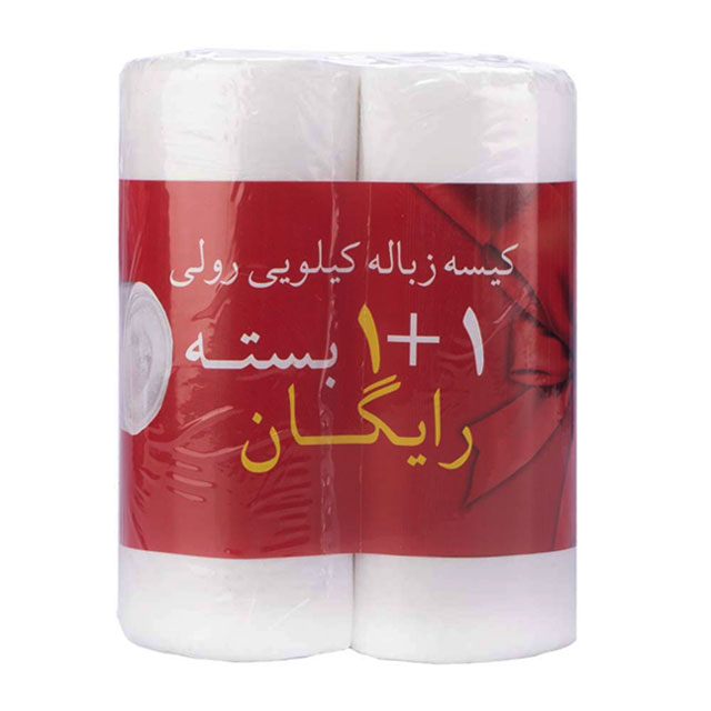 مجموعه کیسه زباله کیلویی رولی تجزیه پذیر پترو کلین 1 + 1 بسته