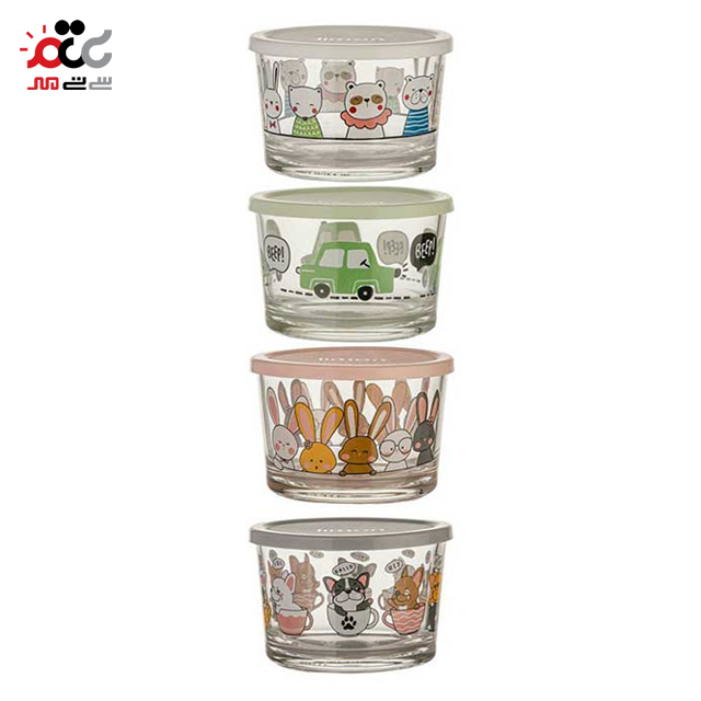 ظرف نگدارنده دربدار چاپدار لیمون 190 میلی لیتری