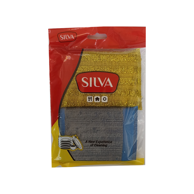 اسفنج نیمه سخت رنگی زری بافت سیلوا بسته 2 عددی