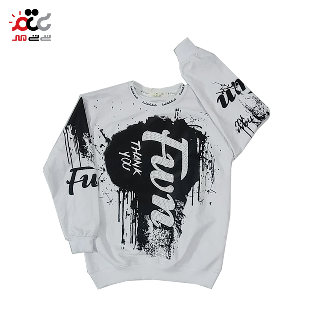 خرید بلوز دخترانه پسرانه آستین دار سفید