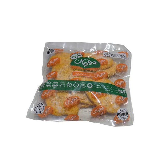 شنیسل مرغ سوخاری نیمه آماده 75% موجان 2000 گرمی