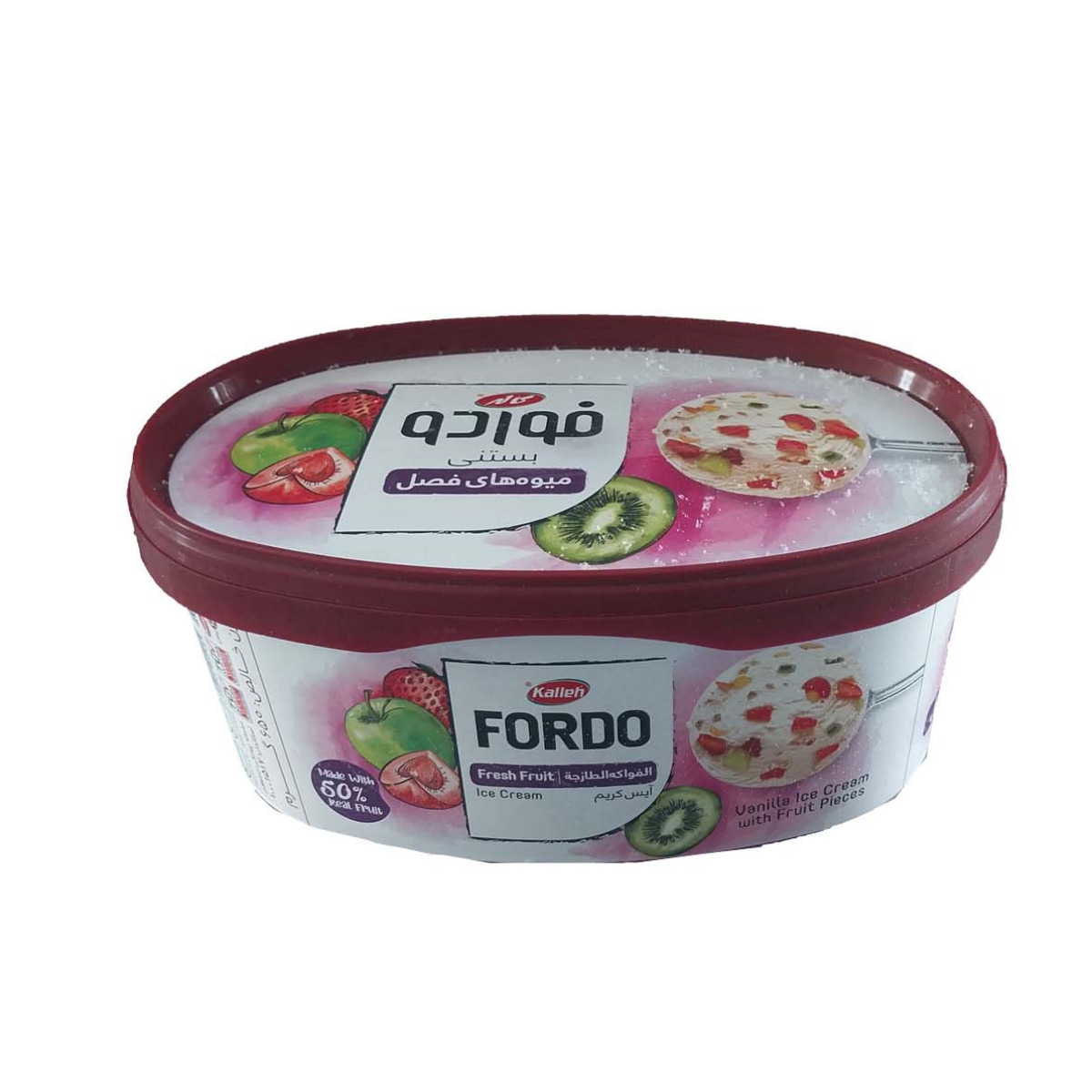 بستنی با تکه های میوه فوردو کاله 650 گرمی