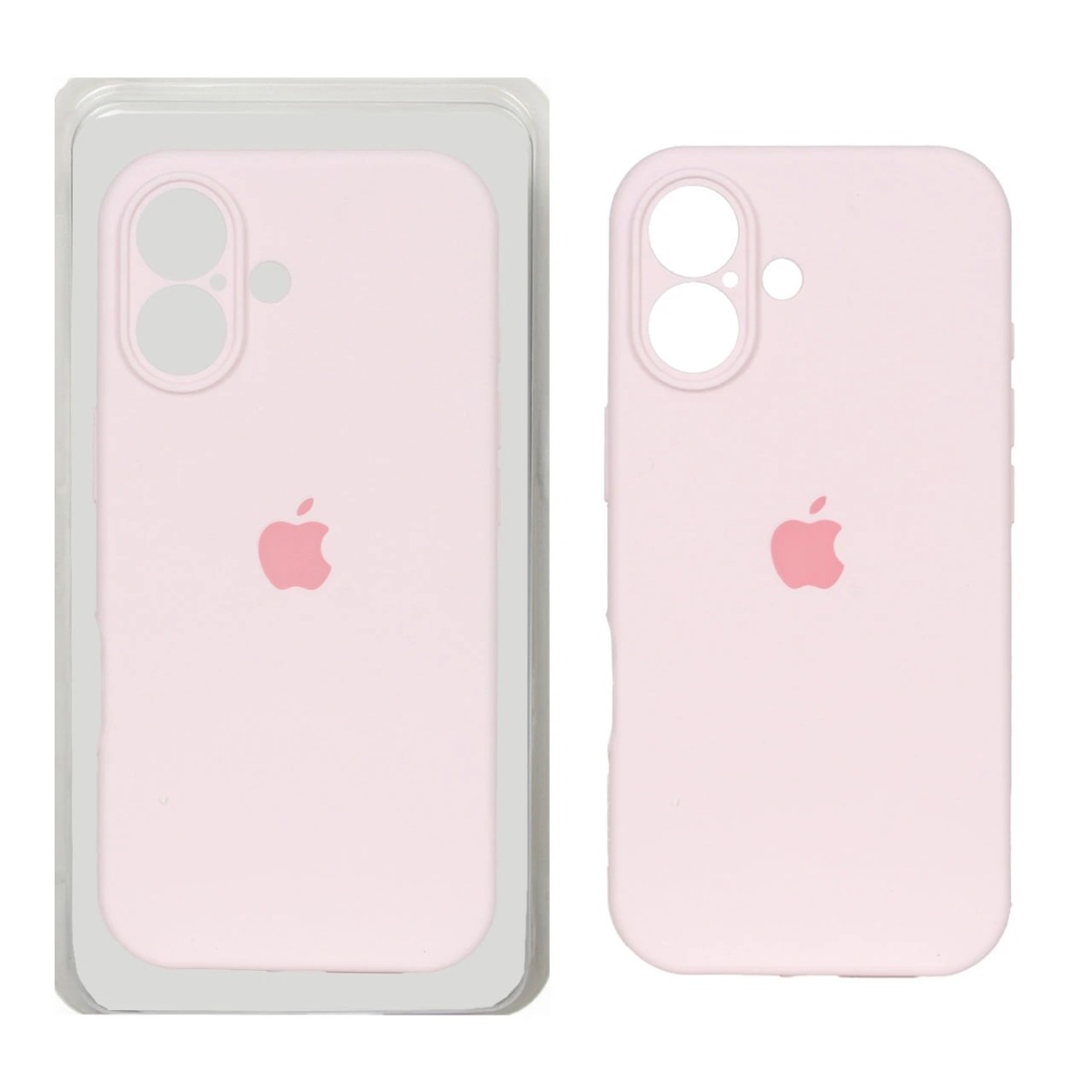 قاب سیلیکونی پاک کنی محافظ لنزدار اورجینال Apple iPhone 17 - صورتی روشن (پک دار) - NTC