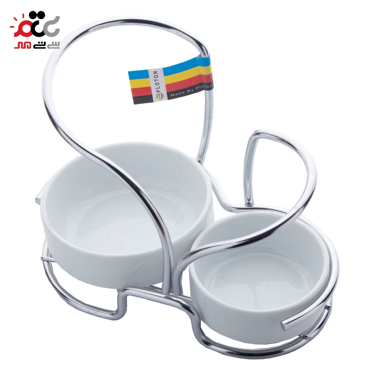 زیرقاشقی سرامیکی پلوتون مدل استند دار 2 قلو