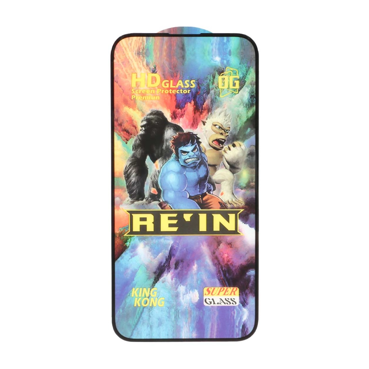 محافظ صفحه نمایش شیشه ای Full Cover REIN مدل iPhone 14 Pro Max - مشکی