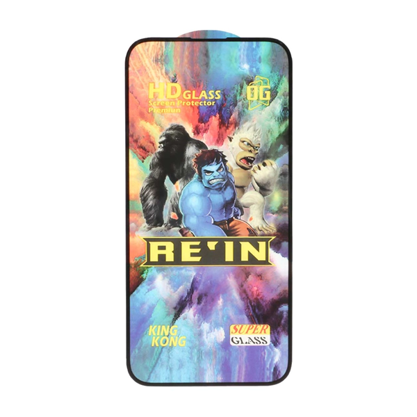محافظ صفحه نمایش شیشه ای Full Cover REIN مدل iPhone 14 Pro Max - مشکی