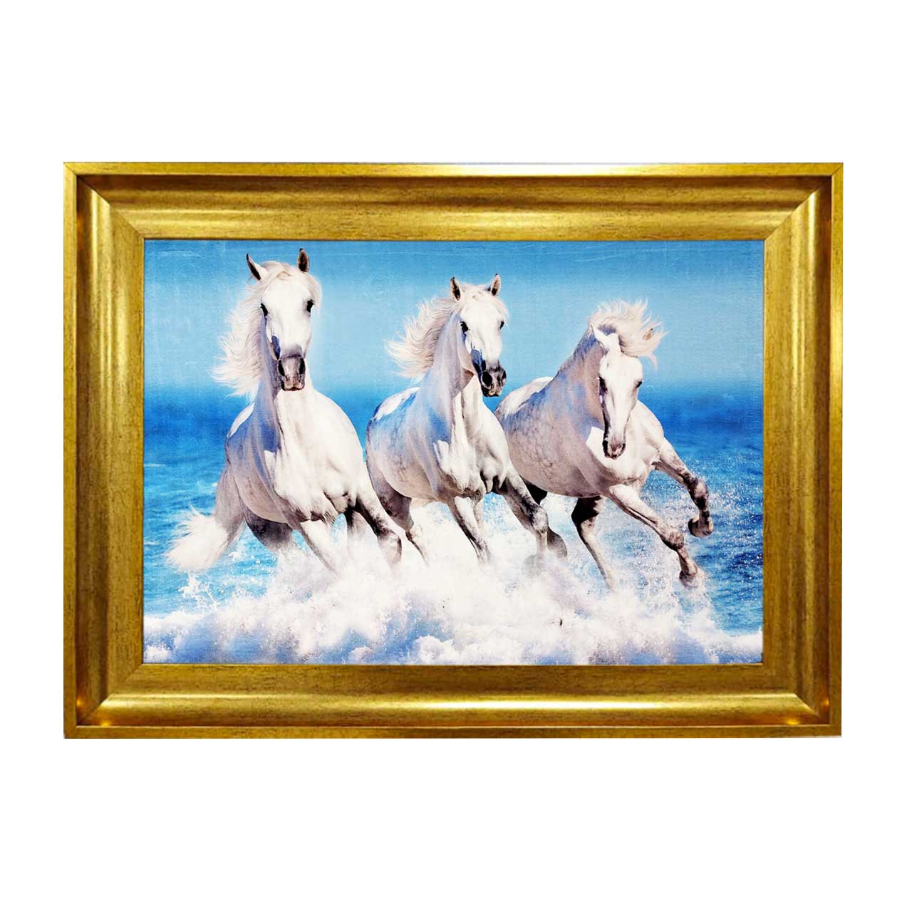 تابلو فرش چاپی طرح اسب کد 14021 سایز 50×50 سانتی متری