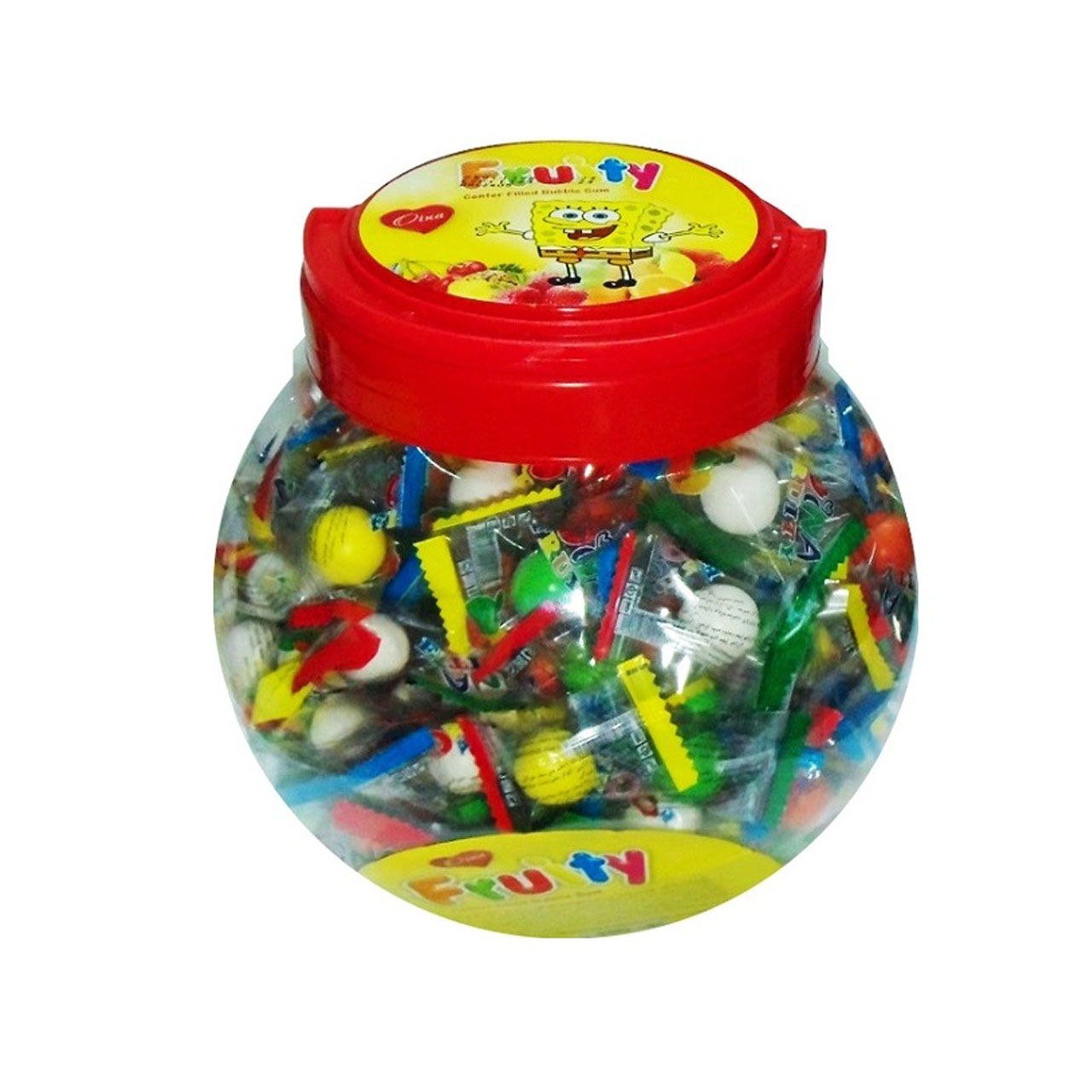 آدامس بادکنکی توپی اوینا فروتی 200 عددی