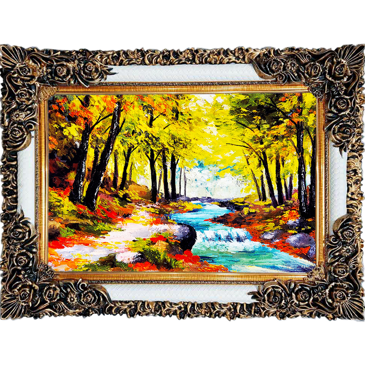 تابلو فرش چاپی طرح منظره کد 10175 سایز 100×70 سانتی متری