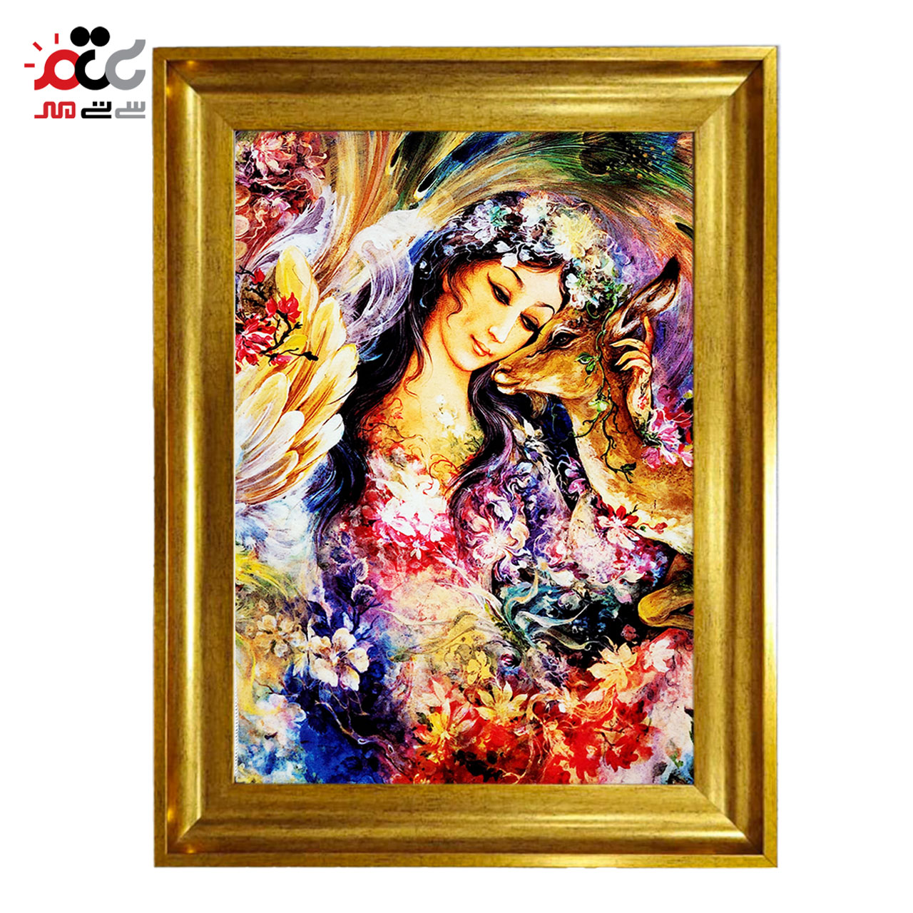 تابلو فرش چاپی طرح مینیاتوری کد 16028 سایز 40×60 سانتی متری