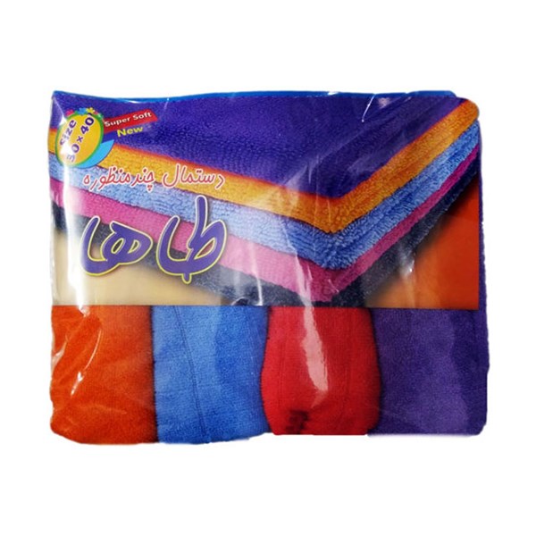 دستمال نظافت طاها کوچک بسته 4عددی