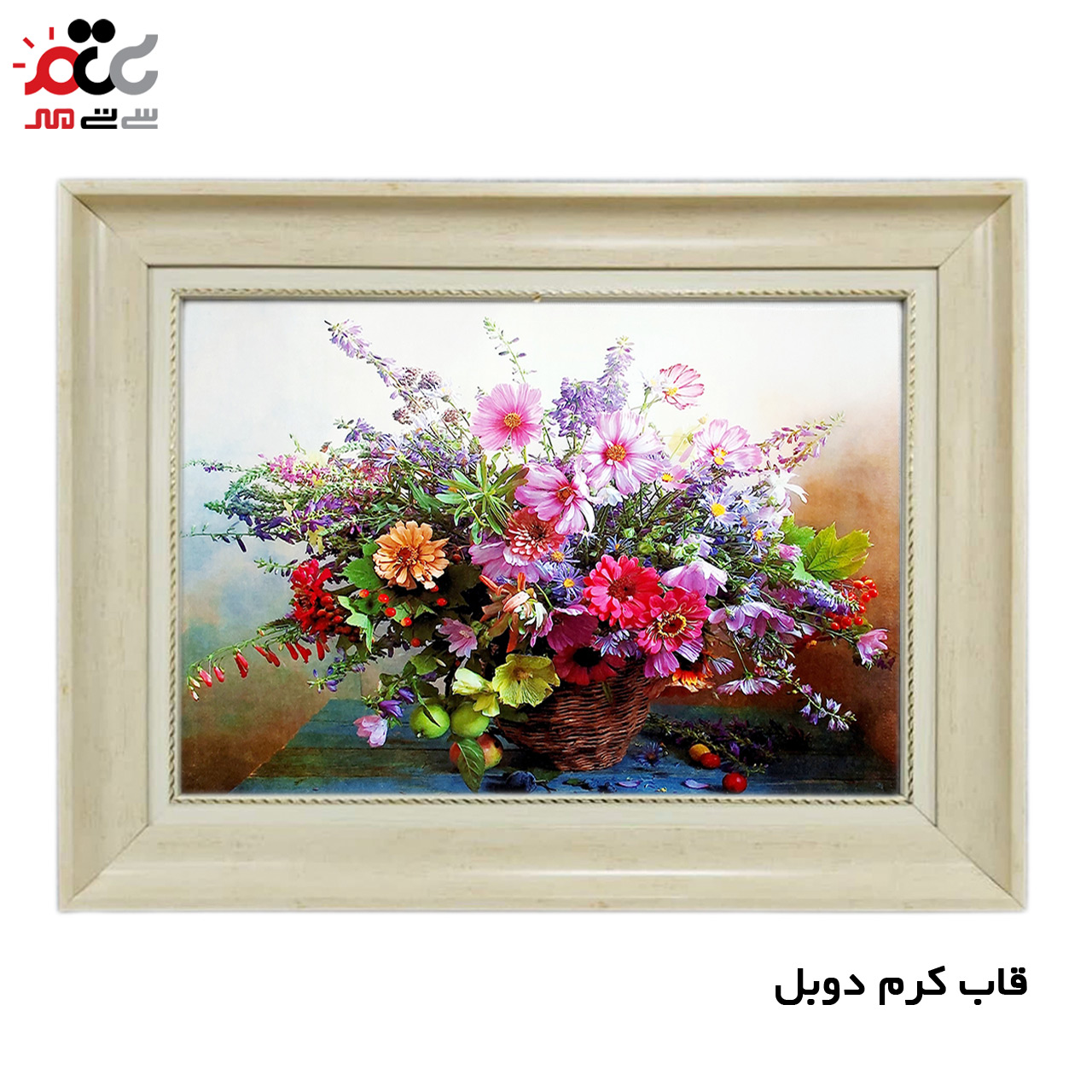 تابلو فرش چاپی طرح گل کد 12009 سایز 50×50 سانتی متری