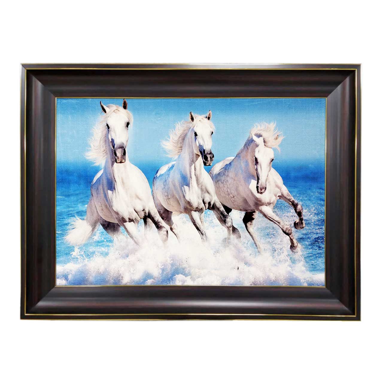 تابلو فرش چاپی طرح اسب کد 14021 سایز 60×40 سانتی متری