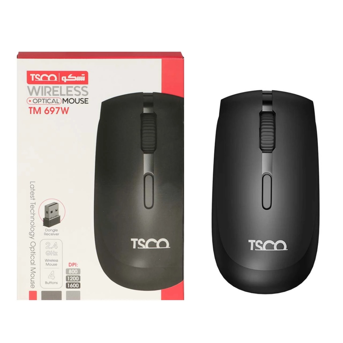 ماوس بی سیم TSCO مدل TM 697W - مشکی