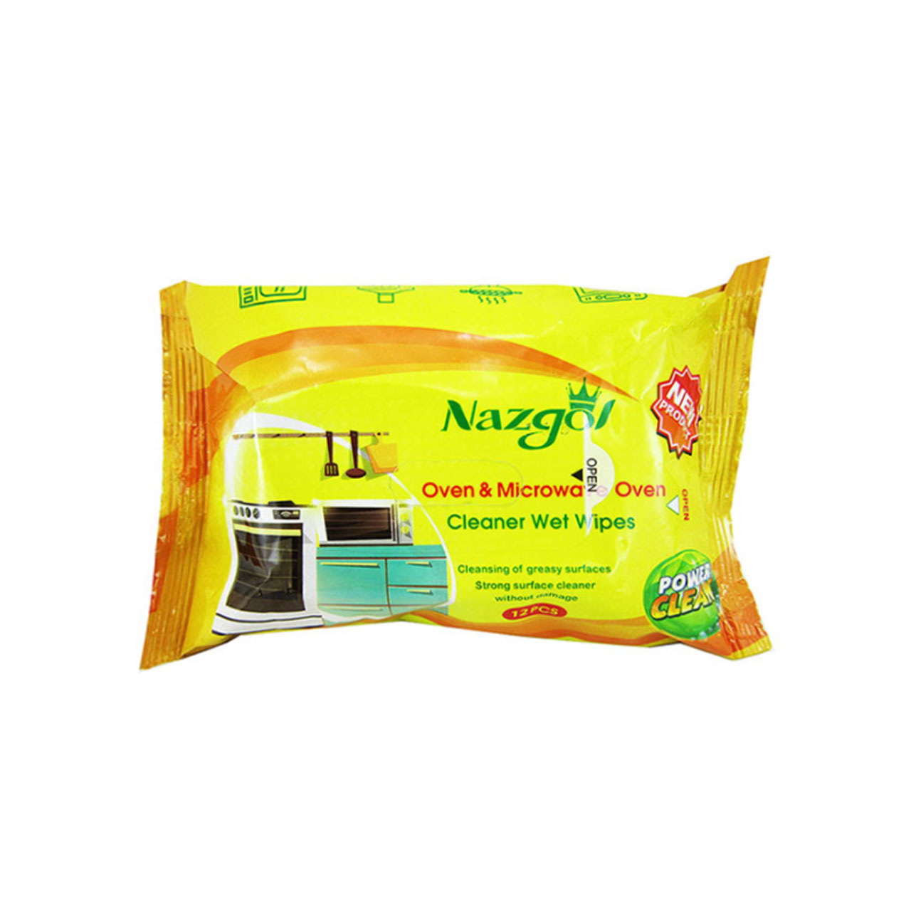 دستمال مرطوب گاز پاک کن نازگل 12 عددی